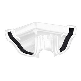 Polypipe Ogee ROG03W White Extra Capacity Gutter External 90 Degree Angle 130 x 70mm