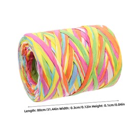 TEHAUX 1roll DIY Paper Rope Drawing Line Raffia String for Wrapping Decorative Projects