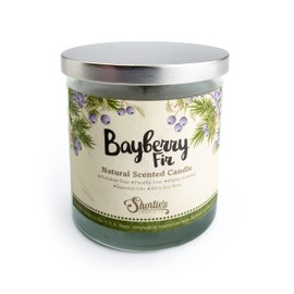 Bayberry Fir Scented Natural Soy Candle, Essential Fragrance Oils, 100% Soy, Phthalate & Paraben Free, Clean Burning, 9 Oz.