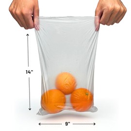 Clear Plastic Food Bags On a Roll | 1000 Bags | 9 x 14" | Fruit Vegetable Nuts Sandwich | Freezer Bags Storage | Sandwich Bags Roll | Disposable Bags Reusable Sandwich Bag
