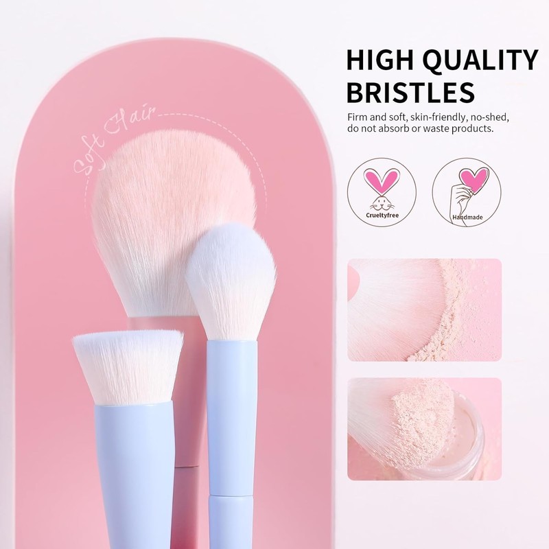docolor Set de Brochas de Maquillaje 16 Piezas con Bolsa,