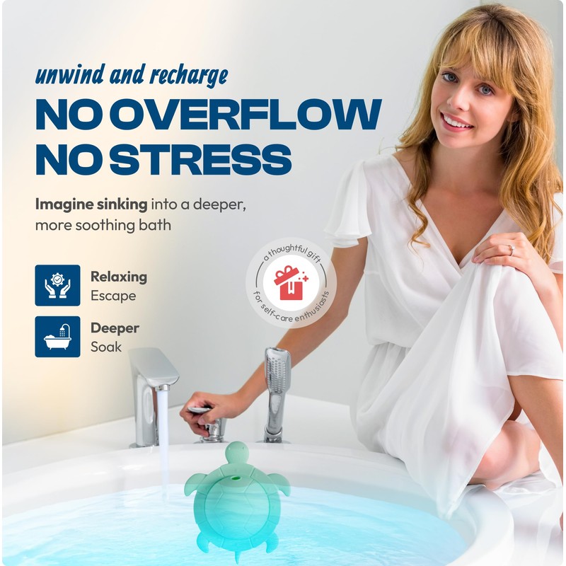 Turtle Bathtub Overflow Drain Cover – Universal Fit Tub Overflow