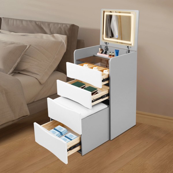 Unbranded 3 In 1 Vanity Makeup Table Set Dressing Desk