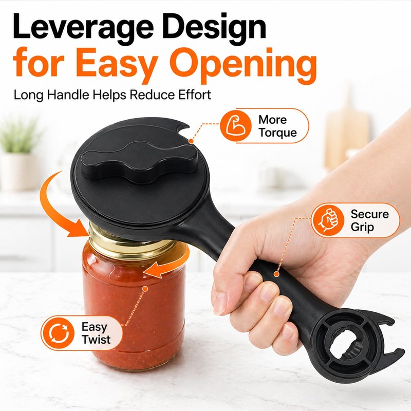 Jar Openers for Seniors, 5-in-1 Can Opener for for Seniors