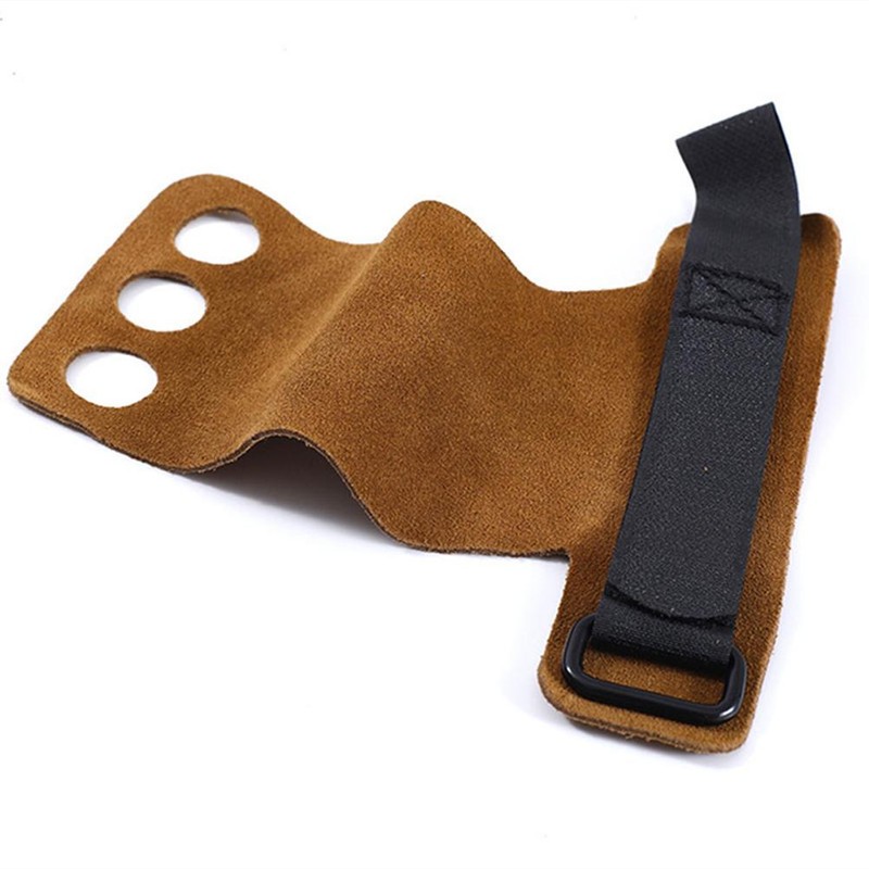 2 Pcs Leather Gymnastic Hand Grips Anti Skid Bodybuilding Grips