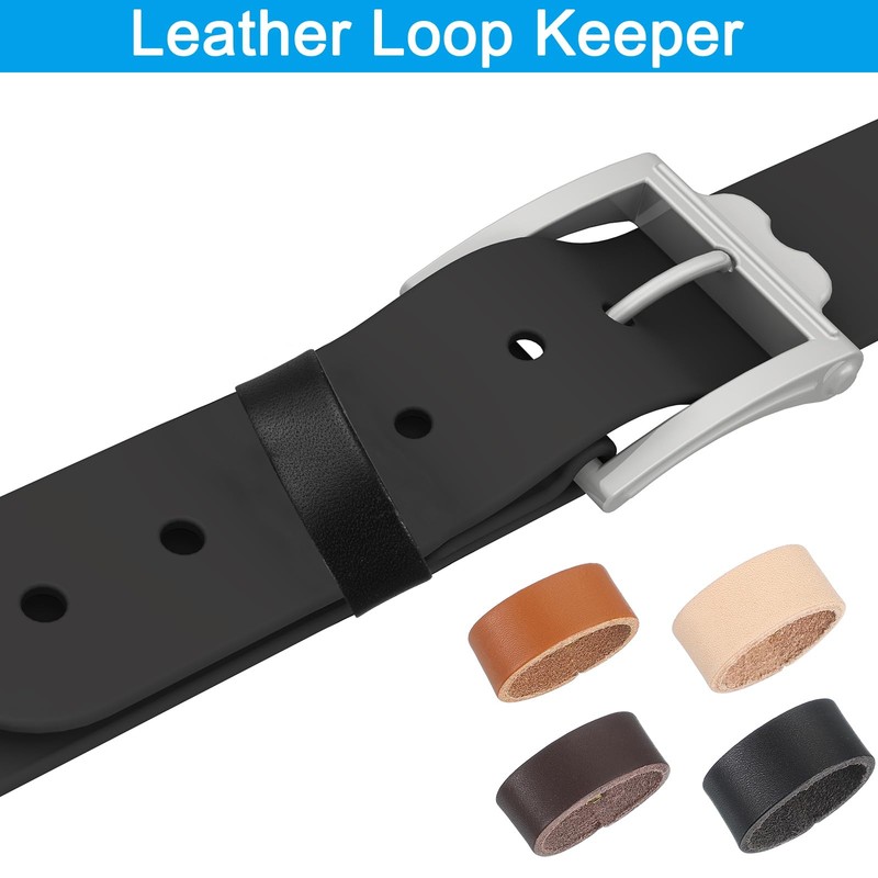 PATIKIL Leather Loop Keeper, 10 Pcs Leather Loops Belt Keeper