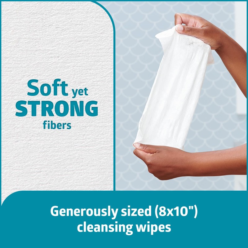 Medline ReadyFlush Select Dispersible Cleansing Cloths, Fragrance-Free, 1 Pack -