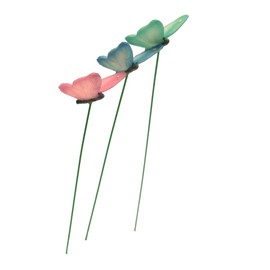 Treasure Gurus Mini 3pc Butterflies Outdoor Fairy Garden Miniature Butterfly Set Landscape Dollhouse Decor