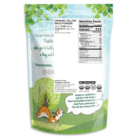 Organic Yellow Maca Powder, 2 Pounds - Non-GMO, Kosher, Raw Ground Maca Root, Vegan, Flour, Bulk