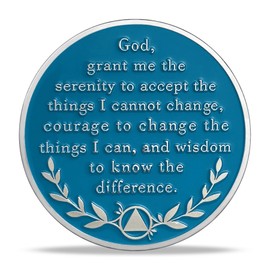 12 Month Sobriety Coin Gifts | Tree ＆ Black Butterfly AA Coin - HA AA Chip Medallion with Serenity Prayer | Narcotics Alcoholics Anonymous Gifts for Anniversary Month & Year for Men Women in Recovery