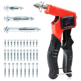 Mounting Pliers, Cavity Dowel Set, Mounting Set, Cavity Fixing with 34 Metal Dowels, Screws in 3 Sizes, Cavity Dowel Pliers, Perfect with Cavity Walls, Plasterboard, Wood Chip