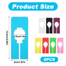 Lnngub 8 Pcs Closet Dividers for Hanging Clothes,8 Colors Plastic Hanger Dividers Blank Labels Sorting Separator with Marker Pen Rectangle Clothing Rack Divider for Closet Clothing Racks Retail