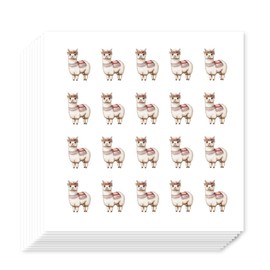 AHANDMAKER Pack of 400 Alpaca Llama Stickers Planner Stickers with Animal Motifs for Planner Calendar Scrapbook Crafts Party Decor Gift Bag Seal Theme Party Decor 0.5 Inches