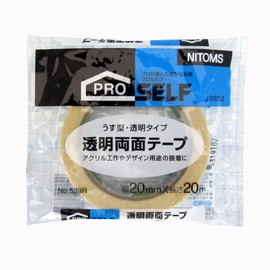 Nitoms J0830 Transparent Double-Sided Tape No.539R 0.8 inch (20 mm x 20 m)