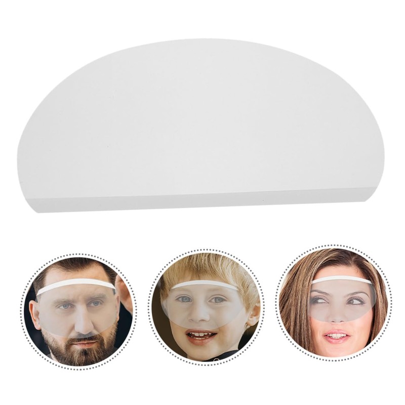 Ipetboom 50pcs Transparent Plastic Face Protectors Face Protections Facial Shield