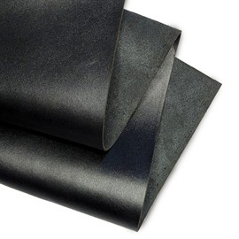 Real Leather Sheets | Full Grain Tooling Leather | 1.3-1.5mm | Thick Cowhide Leather Sheet for Leathercrafts, Repairing and Home Decor by Kozmo (Jet Black, 12" X 12")