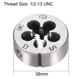 sourcing map Round Die Machines Right Thread Die Alloy Tool Steel 1/2"-13 UNC
