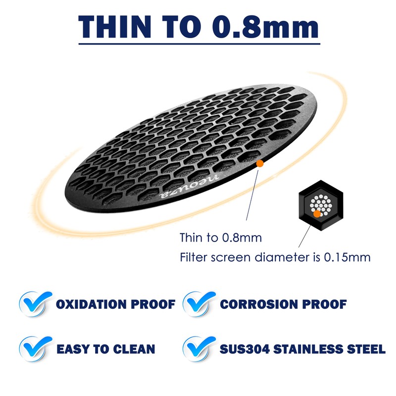 NEOUZA V4 Espresso Puck Screen 0.8mm Thickness Honeycomb Mesh Double