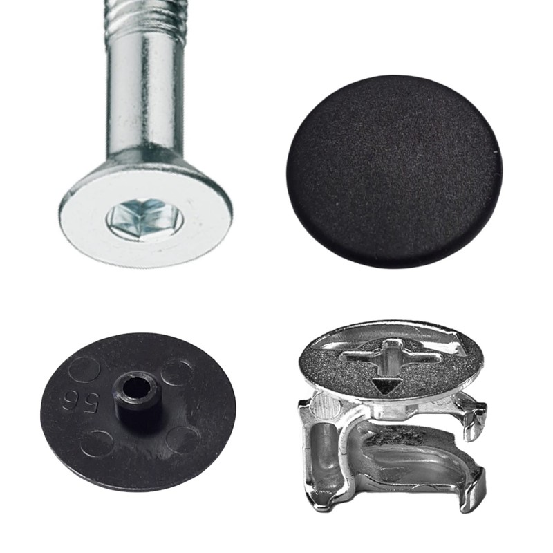 cyclingcolors 20x Screw Cover Cap Black Plastic Hexagon Allen Head