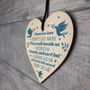 RED OCEAN Wooden Heart Plaque Sign Bereavement Memorial Remembrance Poem