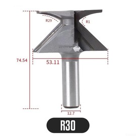 1/2-Inch Shank Woodworking Router Bit for Flexible Board Bending, Professional Curved Cutting, Furniture Making, Architectural Projects(R30)