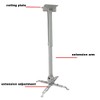 Henxlco Ceiling Projector Mount Bracket with Adjustable Height and Extendable