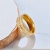 Degolso 2Pcs 14K Gold Plated Stackable Rings for Women Men