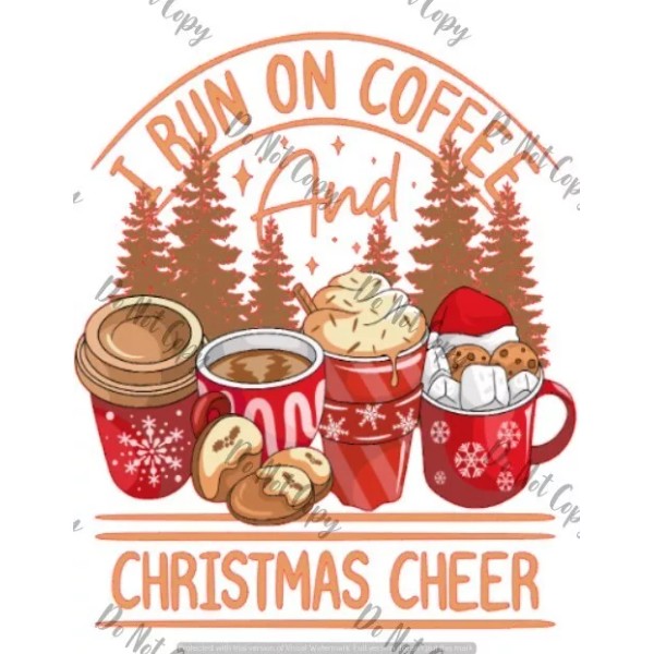 Unbranded Caffeine Coffee Christmas Latte ~ Sublimation Print Transfer ~
