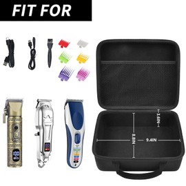 Barber Accessories Bag for Hair Clippers and Supplies, Men's Trimmer Tool Organizer, Portable Clipper Storage Holder for Hair cutting, Guard Grooming Kit and Barbers Accessories (Bag Only) - Black
