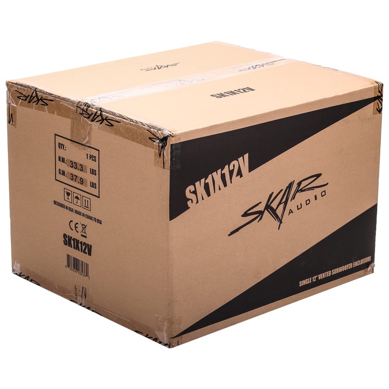 Skar Audio SK1X12V Single 12" Universal Fit Ported Subwoofer Enclosure