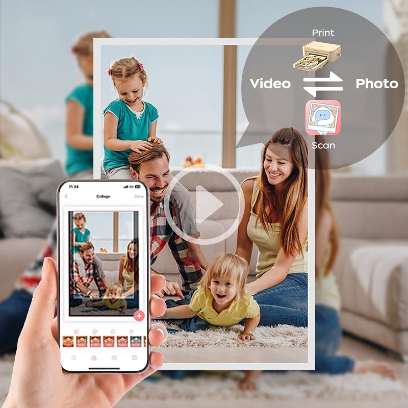 HPRT Photo Printer, Warm Beige