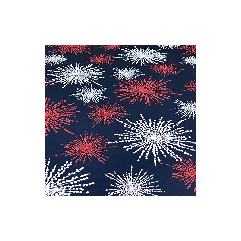 CAIT CHAPMAN HOME COLLECTION Red White Blue Celebration Fireworks Easy-Care