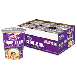 Tapatío Ramen Noodle Soup, Carne Asada with Lime Flavored - Microwaveable Cup, 2.29 oz. (65g), 6-Pack