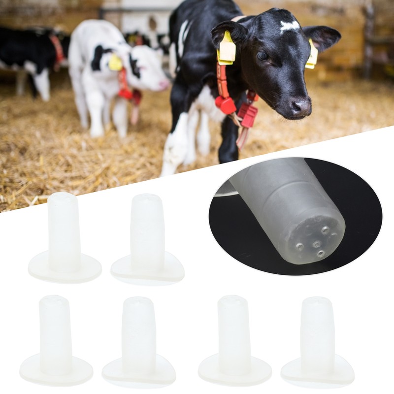 10pcs Calf Milk Nipple Soft Silicone Livestock Pacifier Feeding Equipment