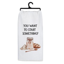 Koesus Bread Bakers Gifts Kitchen Towels, Best Gifts for Bakers Decorative Hand Towels, You Want to Start Something Decor Dish Tea Towels for Kitchen, 16x24 Inch