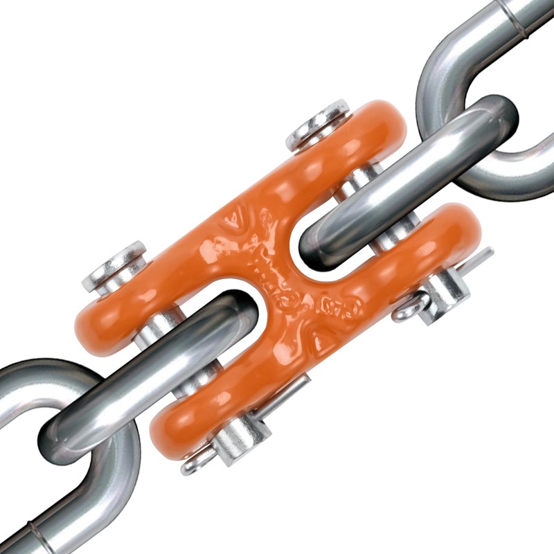 Leero 4 Pack 5/16" Double Clevis Link, G70 Chain Repair