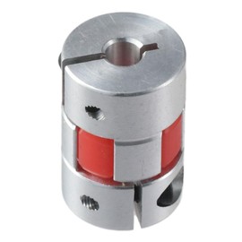 AllGIFT Beam Flexible Coupler Joint,L30xD20 Durable Aluminium Coupler Joint Connector,Useful Shaft Coupling 3D Printer(Inner Aperture 6x8mm)