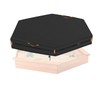 Outdoor Hexagonal Sandbox Cover with Two Night-Vision Reflective Handles and
