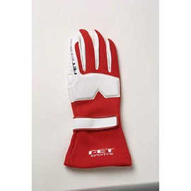 FET Sports 71172010FT3DGL10 3D Racing Gloves Red x White S