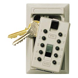 Kidde 001361C Push Button Combo 5-Key Lock Box, Clay