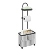 X-cosrack Freestanding Toilet Paper Holder Toilet Tissue Rack Scroll Stand