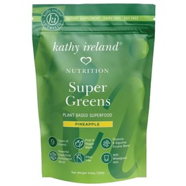 Plant Based Super Greens Powder Mix, Pineapple, 9.5oz