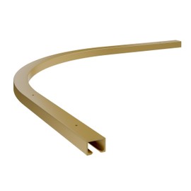 EverTrack Curtain Track - Corner Section for Ceiling Curtain Track - USA Made - 90 Degree Bend, Satin Brass