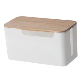 SEWACC Charging Cable Box Cable Organizer for Desk and Home Multi Functional Storage Case for Power Strips Adapters and Cords Durable White Household