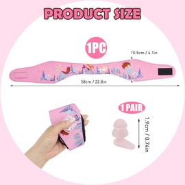 Schwimmband für Kinder, Ohrenschutz, Pool, Baby, Neopren, mit 2 Ohrstöpseln, elastisch, Sportausrüstung für Schwimmen, Dusche, Surfen, Schnorcheln und andere Wassersportarten