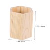 Gadpiparty 6Pcs Wooden Desk Pen and Pencil Holder Natural Pine
