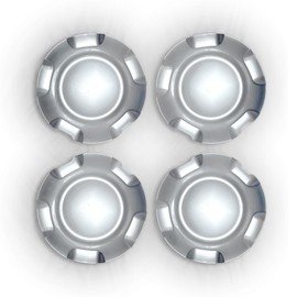 4Pack 7-1/8" Center Caps Compatible for Chevy Silverado Avalanche Suburban Tahoe 2007-2014, 6 Lug Wheel Cap Cover for 20" 5-Spoke Rims Replace # 9595152, 9597686 (Matte Silver)