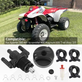 KIPA 3-Way Gas Fuel shut-off Petcock Valve Switch 7052154 for Polaris Xplorer 300 400 Scrambler 400 Magnum 500 Trail Boss 325