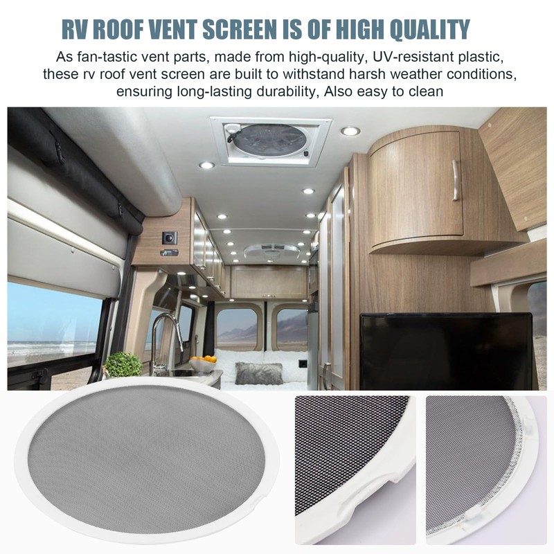Adabuing RV Vent Screen Roof Fan Frame Parts Replacement for