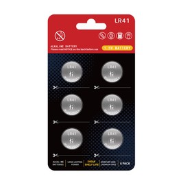 JUNINXIU LR41 Battery L736f Battery AG3 392 384 192 1.5v Premium Batteries Button Coin Cell Batteries【5-Year Shelf Life】(6 Count)